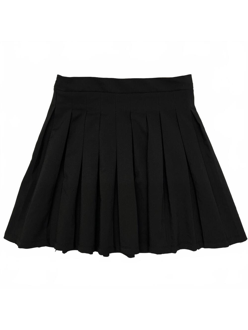 Don't Call Me Jennyfer Black High Waisted Pleated Mini Skirt Sz XXS Preppy Goth